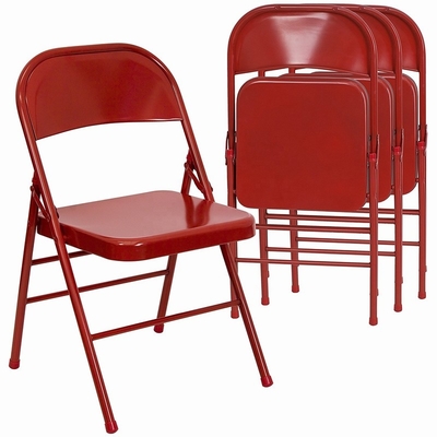 Εμπορικές Stackable πτυχές μετάλλων επάνω στις έδρες για το κόκκινο μαύρο λευκό πικ-νίκ
